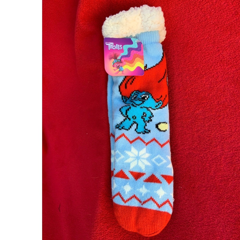 DreamWorks Trolls Sherpa Lined Socks NWT One Size Fit Most Adult Women Girls NWT